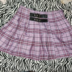 Plaid Purple Women's Skirt